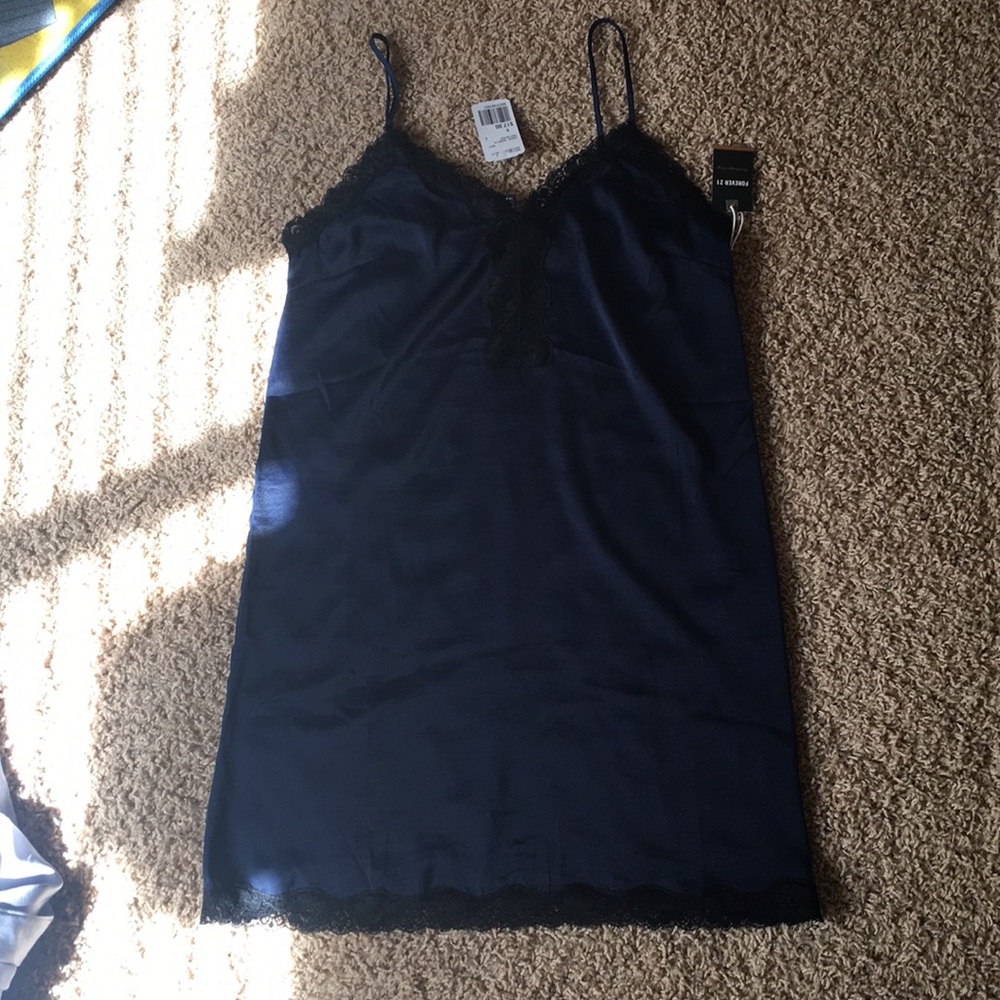 Brand new deep blue slip dress